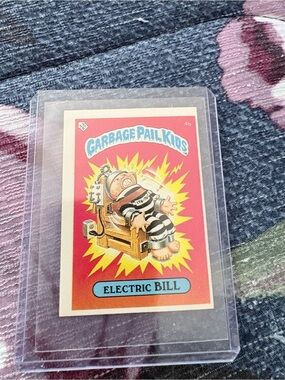 Topps Garbage Pail Kids Electric Bill Card - Red & Yellow